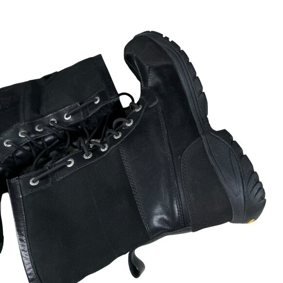 Ugg Boots Butte 5521 Waterproof Shearling Lined Black Leather Mens US 10 Vibram - Picture 5 of 14